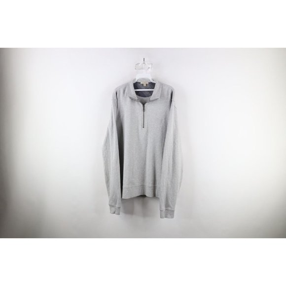 Burberry Brit Mens 2XL Classic Logo Ribbed Knit Half Zip Pullover